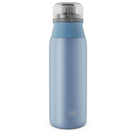 alfi ELEMET BOTTLE Gourde 600 ml, bleu pastel mat, légère, en acier inoxydable, entièrement étanche, avec bouchon à vis, pour bo