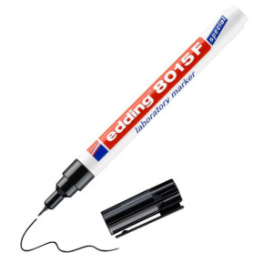 edding 8015 F Marqueur spécial laboratoire - noir - 1 stylo - pointe ronde,75 mm - idéal pour écrire très finement sur des surfa
