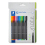 STAEDTLER 334 C12 Lot de 12 feutres fins triplus 12 couleurs assorties