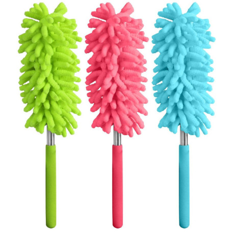 Fackelmann Plumeau télescopique pour poussière, plumeau Microfibre, 27 à 76 cm