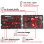 Original Einhell E-CASE 80 pcs. valise d'outils (set d'outils de haute qualité dans valise en plastique robuste et empilable com