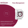 GRÄSSLIN 01.28.1001.1 talento 111 SK- Horloge de Distribution analogique avec Programme journalier I 3TE I 1 Canal I Montage sur