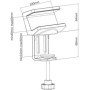 MaxTrack NVZ1L Pince de Table pour multiprise - Support de Table, pour multiprises ou hubs USB de 40 à 60 mm de Large, Support d