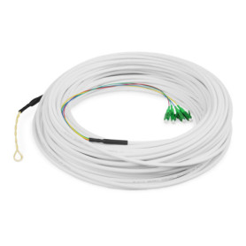DIGITUS FTTH Drop Cable - monomode - OS2-4 fibres - 4 connecteurs LC/APC - flexion optimisée G.657A2 - LSZH - 50 m de longueur d