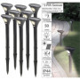8 bornes lumineuses solaires avec capteur de mouvement - blanc chaud [Lunartec]