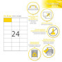TopStick - Pochette de 2400 étiquettes d'adressage autocollantes (70 x 36 mm) Personnalisables et imprimables, Impression laser 