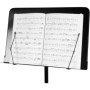 CASCHA Pupitre d'orchestre en métal, pupitre à musique, pupitre pour partitions, pliable, réglable en hauteur, noir HH 2068