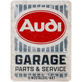 Nostalgic-Art Plaque vintage, Audi - Garage – Idée de cadeau pour fans d'accessoires automobiles, en métal, Design rétro pour dé