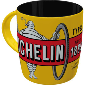 Nostalgic-Art Tasse à café, 330 ml, Michelin – Tyres Bibendum Yellow – Idée de cadeau pour fans de moteur, mug en céramique, des