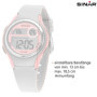 Montre pour fille SINAR XE-64-9 avec écran LCD numérique à quartz 10 bar bracelet silicone sport