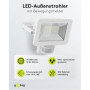 goobay 53882 Projecteur détecteur de Mouvement – Spot LED 30 W – Blanc Neutre 4000 K – 2560 LM – Angle d'éclairage 100 ° – Indic