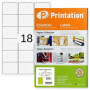 Printation Étiquettes d'adresse universelles pour enveloppes - 63,5 x 46,6 mm blanc - 450 Étiquettes autocollantes 63,5 x 46,6 s