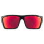 uvex Mixte Lgl 29 Lunettes De Soleil, Noir (Black Mat/Red), Taille Unique EU