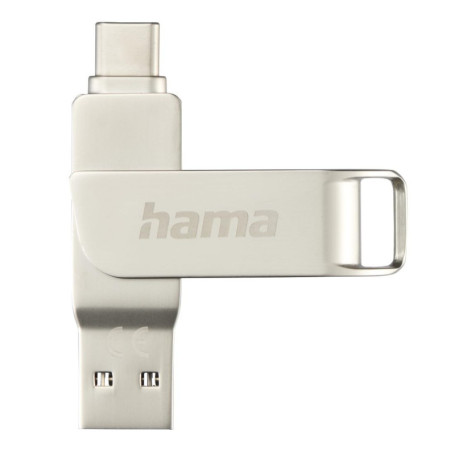 Hama C-Rotate Pro Clé USB 3.1 - Flash Drive 512 Go, Vitesse jusqu'à 100 Mo/s, Clef avec connecteurs USB A & USB C, pour PC/Mac/T