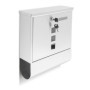 Relaxdays 10018448 Boîte aux lettre avec compartiment pour journaux fenêtre 2 clés acier inoxydable, Argent, 30 x 33, 5 x 8, 5 c