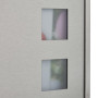 Relaxdays Boîte aux lettres compartiment journaux inox design mural avec nom et fenêtre HxlxP: 42 x 35 x 12,5 cm, argenté