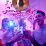 Relaxdays Boule à Facette, à Suspendre, pour Plafond, Grande , déco-fêtes, fêtes à thème, Disco Ball diamètre 30 cm, Couleur arg