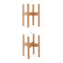 Relaxdays Support de Plantes, en Bambou en Set de 2, pour Pots de Fleurs jusqu'à 32 cm Ø, réglable & empilable, Naturel