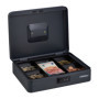 Relaxdays Caisse à Monnaie, Serrure Combinaison 3 Chiffres, pour pièces et Billets, HLP : env. 8,5 x 30,5 x 25 cm, Gris