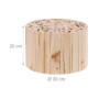 Relaxdays Support pour Pots de Fleurs, en rondins de Bois, matériaux naturels, Tabouret Rond, HxD 20 x 30 cm, Naturel