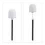 Relaxdays Serviteur WC, Non Fixe, Support pour Papier Toilette, Brosse et Porte-Brosse, 75x18,5x18,5 cm, Nature - Gris
