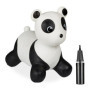 Relaxdays Animal Sauteur en Forme de Panda, Charge maximale : env. 50 kg, sans BPA, à partir de 3 Ans, Noir et Blanc