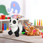 Relaxdays Animal Sauteur en Forme de Panda, Charge maximale : env. 50 kg, sans BPA, à partir de 3 Ans, Noir et Blanc
