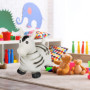Relaxdays Animal Sauteur en Forme de zèbre, Charge maximale : env. 50 kg, sans BPA, à partir de 3 Ans, Noir et Blanc