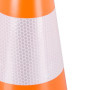 Relaxdays Cône de signalisation, lot 24, Bande réfléchissante, Football, Hauteur : 31 cm, Orange et Blanc