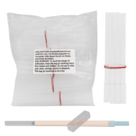 Idena divers Tubes en plastique avec bouchon, 100 tubes avec bouchon, tubes à essai en plastique, tubes à eau pour fleurs, tubes