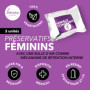 Loovara Préservatifs féminins sans latex 3 pièces - 3 préservatifs pour les femmes, dispositif médical, hypoallergénique, extra 