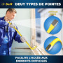 S&R 2 Pieds-de-Biche Professionnels 50 cm et 80 cm – Arrache-Clous Pied de Vache Pince à décoffrer Bois Clous Palettes et Matéri