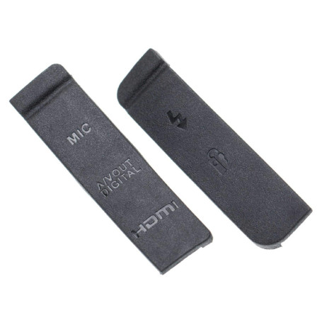 vhbw Cache-connecteurs Compatible avec Canon EOS 7D Appareil Photo - Capuchons de Rechange pour diverses bornes et connexions, 2