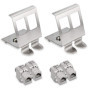 kwmobile 4X Module Keystone RJ45 Cat 6a - Modules de Brassage pour Branchement Câble RJ45 - Connecteur Blindé avec Support pour 