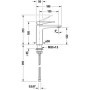 Duravit Tulum by Starck Mitigeur monocommande de lavabo, Robinet lavabo, Taille M (hauteur de sortie 122 mm), Robinet salle bain