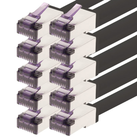 1aTTack.de - 2m - Câble réseau CAT6a Superflex Ethernet Gigabit LAN Câble patch RJ45 CAT6 A 10000 Mbit s SFTP PIMF 500 MHz compa
