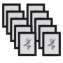 WOLTU Lot de 10 Cadre Photo 15x20cm Cadre en Bois Massif avec Passe Partout, Suspendre Horizontalement ou Verticalement, Décorat