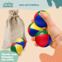 Balles de jonglage en Set de 5 ; Set de balles de jonglage Professionnel dans Un Sac en Jute ; balles de jonglage Souples pour d