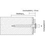 Celo Lot de 50 vis pour panneaux isolants IPSD 80 - Chevilles à vis pour fixation directe dans le matériau isolant