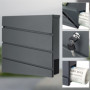 Monzana Boîte aux Lettres Murale XXL Acier zingué Anthracite Tube journaux courrier étiquette nom 2X clés Fente d'insertion