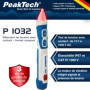 PeakTech Testeur de tension AC 1032 sans contact [+lampe de signal LED & vibration] 12-1000 V AC Plage de fonctionnement Détecte