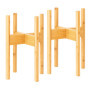 Rubberneck Lot de 2 Supports de Plantes en Bambou - Supports pour Pots de Fleurs Réglables en Bambou - pour l'Intérieur et l'Ext