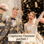 10 Canons à Confettis de Mariage Or Mat – Biodégradable – Premier Confetti en Papier FSC® au Monde – Facile et Sûr à Utiliser