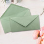 Lot de 25 enveloppes à lettre - Eucalyptus (vert) - DIN long - 110 x 220 mm (11 x 22 cm) - Fermeture humide sans fenêtre - Idéal