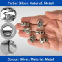 Bouchons de cordon, 1 trou, 10 pièces, en métal, en argent, pour des cordons jusqu'à Ø 5 mm, pince à ruban pour veste, vêtements