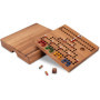 LOGOPLAY Blocage de voyage dans une boîte en bois - 18 cm x 18 cm - Jeu de dés - Jeu de stratégie - Jeu de société - Jeu de soci