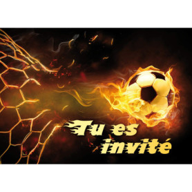 Edition Colibri (10717 FR Lot de 10 Cartes d‘invitation en Français pour un anniversaire d‘enfant ou pour une partie de Football