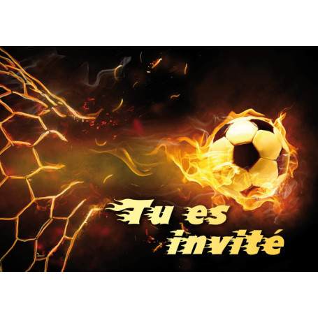 Edition Colibri (10717 FR Lot de 10 Cartes d‘invitation en Français pour un anniversaire d‘enfant ou pour une partie de Football