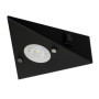 TRANGO 6740-45 Lot de 4 éclairage d'armoire de cuisine noir mat *COOK* encastrable - spot encastré avec module LED 4x 4,8 watts 
