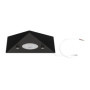 TRANGO 6740-45 Lot de 4 éclairage d'armoire de cuisine noir mat *COOK* encastrable - spot encastré avec module LED 4x 4,8 watts 